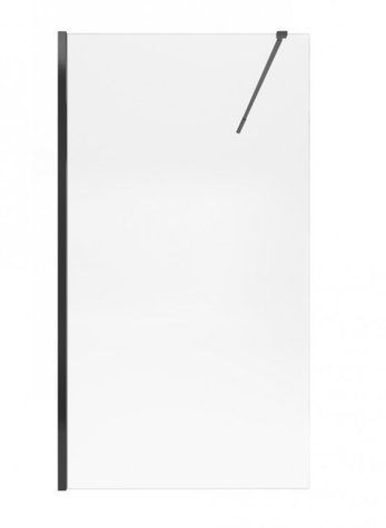 Стіна Walk-In Standard BLM2011.C8, 110x200 см, скло 8 мм Clear, CalcLess, нерухома Qtap BLM2011.C8 фото