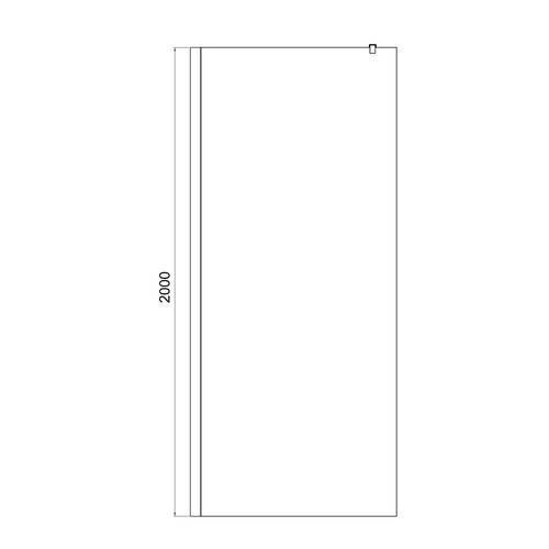 Нерухома стінка Walk-IN 900х2000мм chrome, скло 8мм clear 2584170303 фото