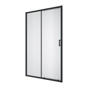 Душові двері розсувні, двоелементні Line Pro 1200мм, black matt, скло 6мм grape  Line Pro 1200мм, black matt фото