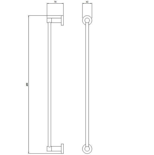 тримач для рушників Omnires Modern Project brushed brass (MP60214BSB) 21263 фото