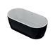 Ванна акрилова окремо стояча суцільнолита PureLine 1600x800 White /MattBlack з сифоном 0266251501 фото 1
