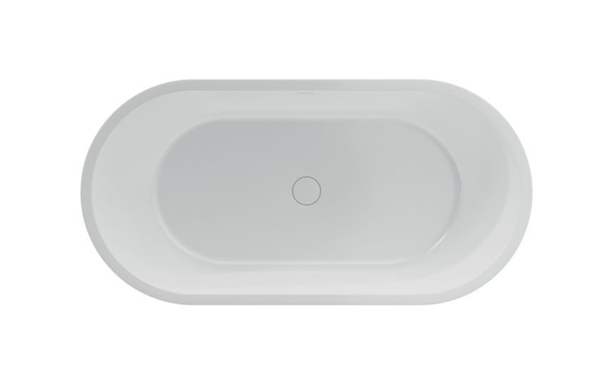 Ванна акрилова окремо стояча суцільнолита AquaLuxe 1700x750 White з сифоном 0266251502 фото